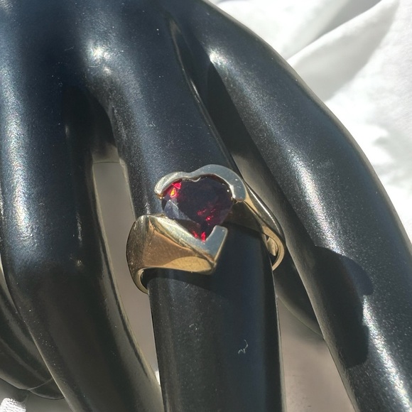 Vintage 14K Gold Rubellite Tourmaline Ring - Picture 3 of 7